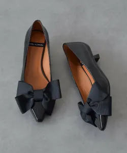 Туфли-лодочки с ленточкой из грогрена Angel Alarcon, цвет Ble