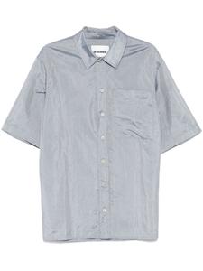 Jil Sander атласная рубашка, синий