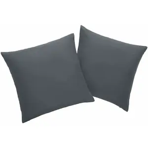 Декоративные подушки Lagan набор из 2 штук, однотонные, наволочки без наполнителя, 40 x 40 см Bruno Banani, Anthrazit + unifarben