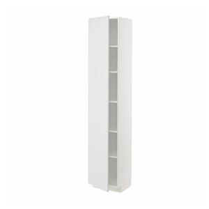 Высокий шкаф с полками METOD IKEA, 40x37x200 см, цвет white/stensund white