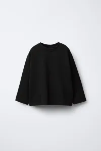 Вышитая плотная футболка Zara, черный