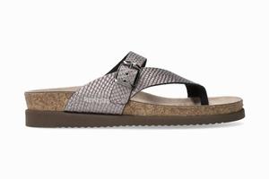Women's Classic Helen Sandal In Pewter Reptile MEPHISTO, Pewter Reptile