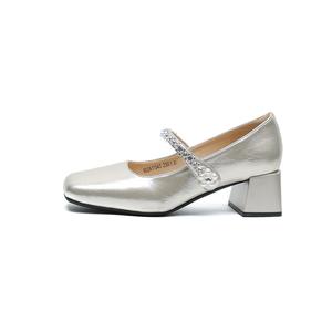 JOSINY Мэри Джейн туфли на каблуке 5 см женские шампань голд, цвет Champagne Gold