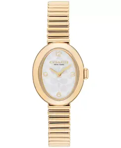 Женские часы Sammy с эластичным браслетом из нержавеющей стали золотистого оттенка, 22,5 мм Coach, gold