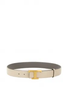 Ремень с пряжкой-логотипом Tod'S, белый