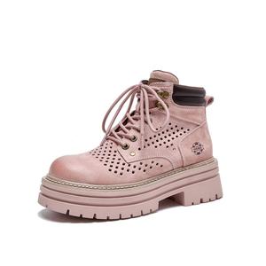 JIETEGONGYANG Женские противоскользящие износостойкие дышащие влагоотводящие полувысокие повседневные туфли розовые с эффектом увеличения роста, цвет Pink (Height Increasing)