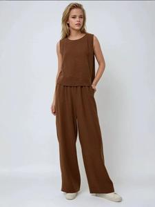 Брючный костюм Hiccup, коричневый