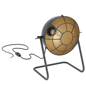 Настольная лампа TREBURLEY E27 Eglo, черный/золотой