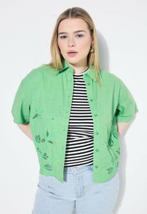 Блуза Studio Untold BOXY SHAPE PALMEN-STICKEREI, Clover Green/Green