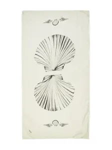 Льняной шарф Concha Duo с принтом Osklen, белый