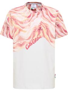 Футболка Carlo Colucci Donquerque, Salmon/Light orange/White