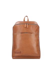 Кожаный рюкзак Rock Amaril 43 см с отделением для ноутбука PLEVIER, цвет Cognac