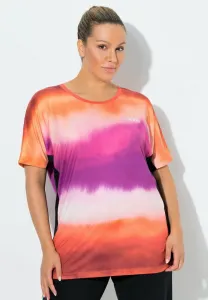 Быстросохнущая футболка с градиентным принтом Ulla Popken, Light Orange