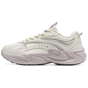 XTEP Женские кроссовки Yuanqi 3.0, износостойкие и легкие, низкие, массивные, белые, песочно-серые/бесшумные серые