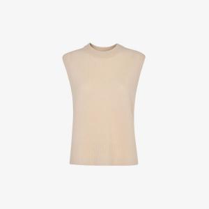 Шерстяная майка без рукавов Whistles, бежевый