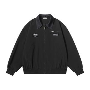 Куртка Unisex Lapel Moderate Others HUANQIU, черный