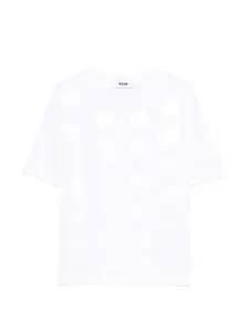 Футболка в горошек Msgm Kids, белый