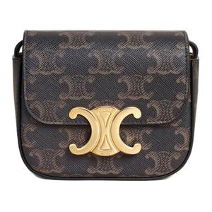 CELINE Триумф Кожаная портативная сумка через плечо миниатюрная женская рыжая