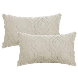 Лохматые плюшевые наволочки из искусственного меха с рисунком, 2 шт., 12 x 20 дюймов Unique Bargains, цвет Khaki Floral