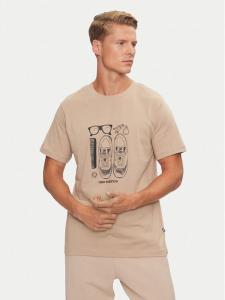 Футболка стандартного кроя New Balance, бежевый