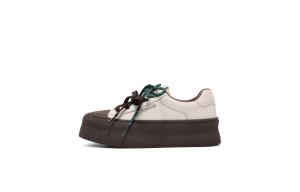 Женские низкие скейтбордистские кроссовки с противоскользящим и износостойким покрытием Belle, коричневый