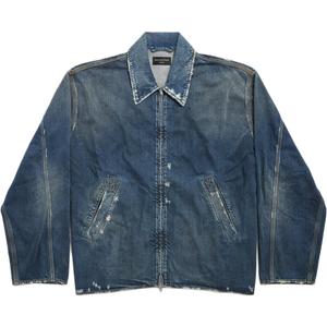 Balenciaga Застёгивающаяся на молнию джинсовая куртка, Blue