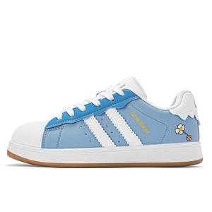 Crayon Shinchan Низкие скейтерские кроссовки унисекс бело-голубые, цвет White Blue