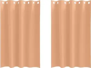 Плотные шторы с кольцами, 2 шт., светло-коричневые, 175 x 140 см vidaXL