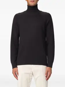 Свитер с воротником-стойкой Paolo Pecora, коричневый