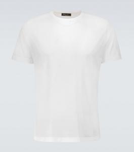Футболка из смеси шелка и хлопка Loro Piana, белый