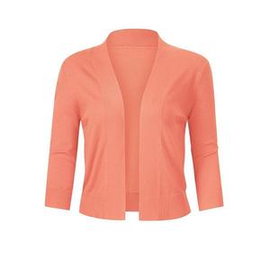 Женский укороченный кардиган 3/4 рукава с открытой передней частью Maxxis Merch, Peach