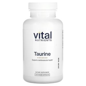 Vital Nutrients, Таурин, 2000 мг, 120 веганских капсул (1000 мг в каждой капсуле)
