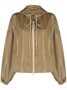 Moncler куртка Vernois с капюшоном и логотипом, коричневый