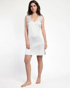 Короткая белая атласная свадебная ночная рубашка Admas, белый