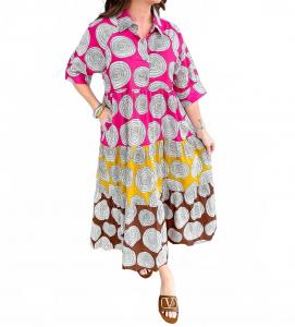 Многослойное платье со спиралями в разноцветной гамме Ivy Jane, мультиколор