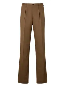 Брюки со складками Slowear, коричневый