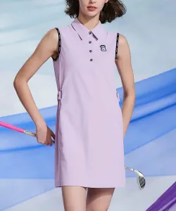Быстросохнущее платье-поло без рукавов с защитой от УФ-излучения Archivio, цвет Light Purple(079)