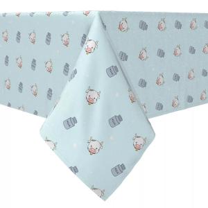 Прямоугольная скатерть, 100 % хлопок, 60х104 дюйма, «Коровы и молочные бидоны».