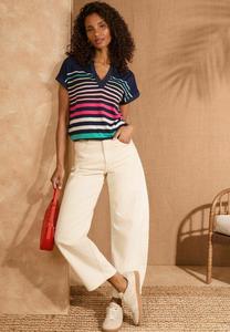 Футболка с принтом V-NECK Love & Roses, синий