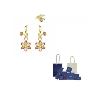 Swarovski Серьги-кольца Idyllia с искусственными кристаллами, женские, цвет gold