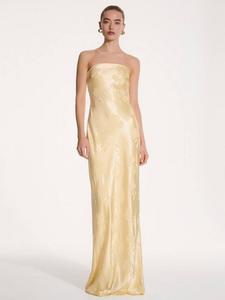 Жаккардовое макси-платье amdra flora OMNES, желтый