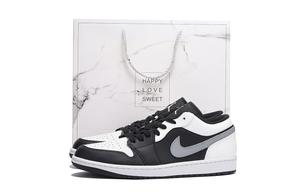 Jordan Баскетбольные кроссовки Air 1 с антискользящим износостойким верхом, винтажные, унисекс, черно-белые