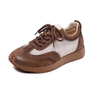 Нескользящие и износостойкие дышащие низкие повседневные туфли для женщин Devanro, Brown