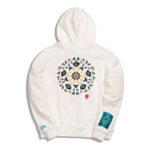 Толстовка с капюшоном с вышитым узором на неделе моды в Париже Li-Ning, белый