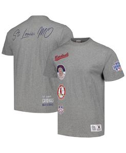 Мужская футболка Heather Grey St. Louis Cardinals Cooperstown Collection City Collection Mitchell & Ness