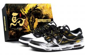 Nike Кроссовки для скейтбординга Unisex Dunk CNY Год Лошади, изготовленные вручную, с амортизацией Horse Steps Gold Island, износостойкие