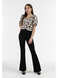 Faina Блузка песочного/черного цвета