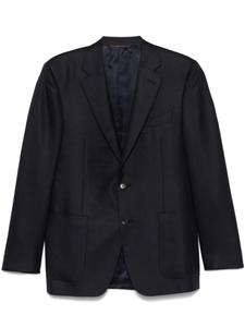 Canali пиджак с узором в елочку, синий