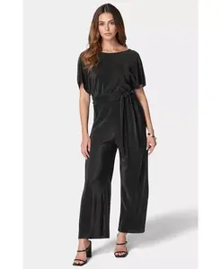 Женский плиссированный комбинезон-шорты, синий, размер XLarge Bebe, черный