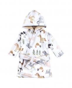 Ультрамягкий халат-накидка для отдыха у бассейна и на пляже, имитирующий мех норки, с уютной внутренней отделкой из искусственного меха Hudson Baby, Cute farm